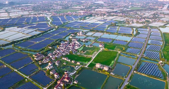 time lapse of solar power panels in country field