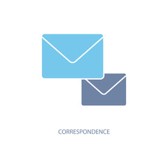 correspondence concept line icon. Simple element illustration. correspondence concept outline symbol design.