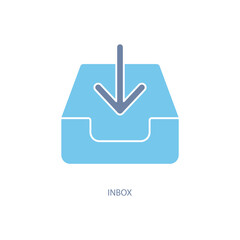 inbox concept line icon. Simple element illustration. inbox concept outline symbol design.