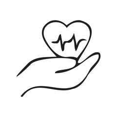 Doodle. medical icon. the icon. on a white background. medical equipment. telephone. doctor. to heal.