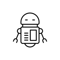 Automaton outline icons, minimalist vector illustration ,simple transparent graphic element .Isolated on white background