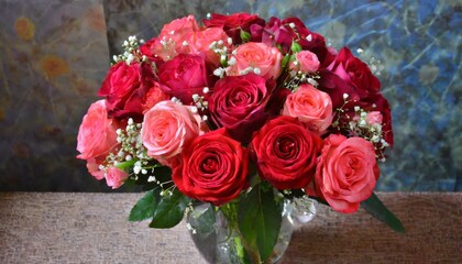 Valentine's Roses: Romantic Pink Background