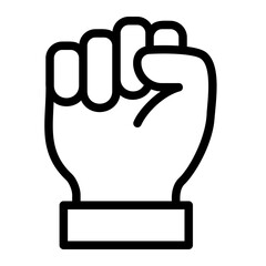 Motivational icon with clenched fist