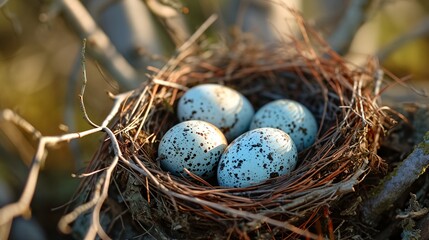 Obraz premium a nest with eggs