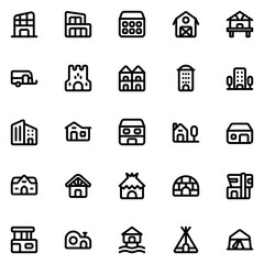 House Line Icon Sheet