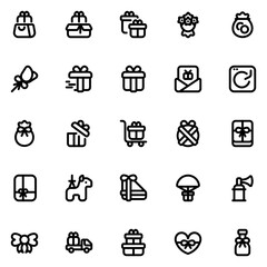 Gift Line Icon Sheet