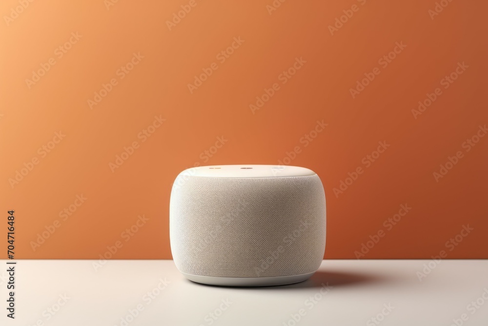 Aufkleber smart speaker. background with selective focus and copy space