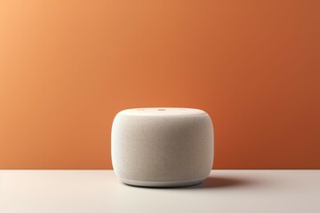 Smart speaker. Background with selective focus and copy space