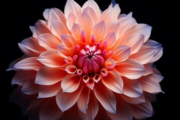 Flowers, peach fuzz trendy color concept. Background with selective focus and copy space