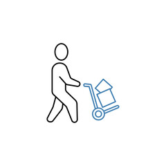delivery concept line icon. Simple element illustration. delivery concept outline symbol design.