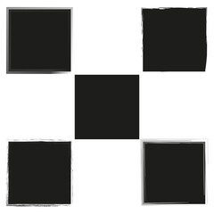 Set of grunge square template backgrounds. Vector illustration. EPS 10. S
