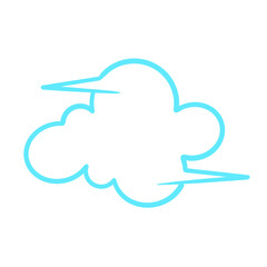 cluod line art illustration