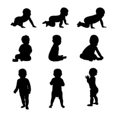 silhouettes of baby