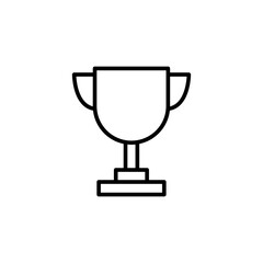 Trophy cup outline icons, minimalist vector illustration ,simple transparent graphic element .Isolated on white background