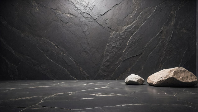 Stone Podium product display stand, designed to showcase products, cosmetics and text, a platform for both merchandise and messaging.