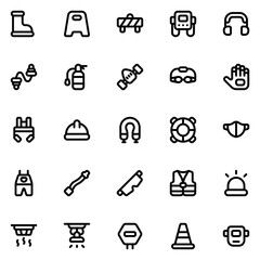 Safety Line Icon Sheet