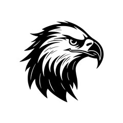 Obraz premium black eagle head logo