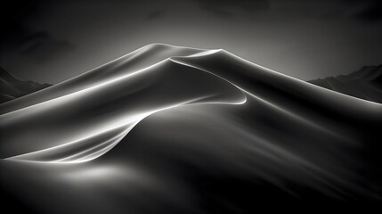 Abstract Monochrome Dunes with Light Highlights