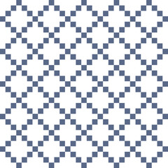 Abstract seamless fashion trend pattern fabric textures, lattice pattern, pixel art vector monochrome illustration. Design for web and mobile app.