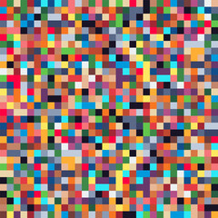 Colorful pixel art glitch seamless pattern, abstract background, game assets 8-bit.