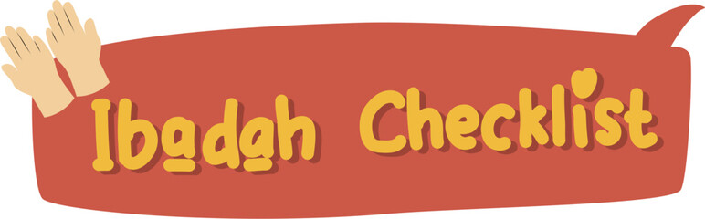 Ibadah checklist sticker