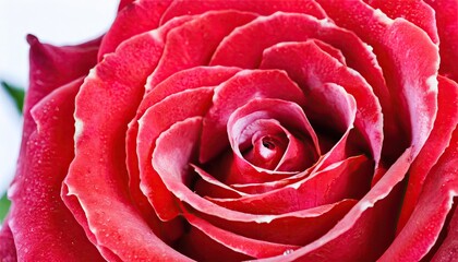 Naklejka premium Red rose macro close up.