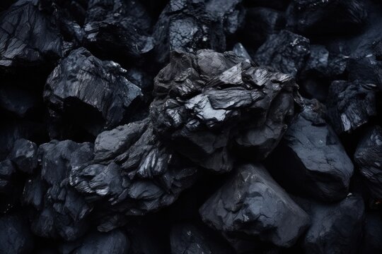 Black coals from nature representing background industrial coals and volcanic rock