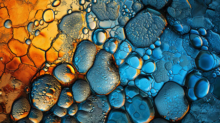 Abstract photograph of microscopic elements that create a harmonious mosaic pattern
