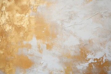 Decorative stucco texture background in white and gold