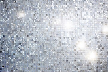 Mosaic of light spots on silver background - Powered by Adobe