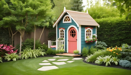 playhouse in the backyard garden