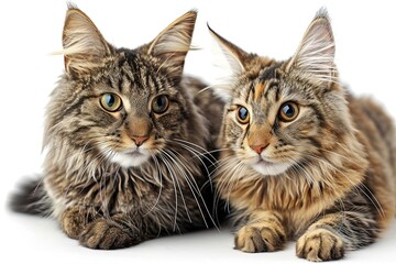 maine coon cats laying down