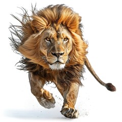 Lion Running Isolated