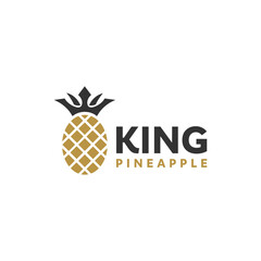 pineapple king concept logo