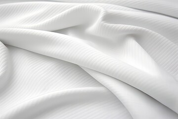 Close up photo of a 3D model of a white folded blanket on a white background providing a comfortable sleep