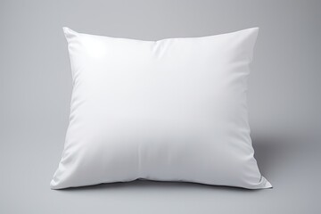 Close up shot of white pillow on white background