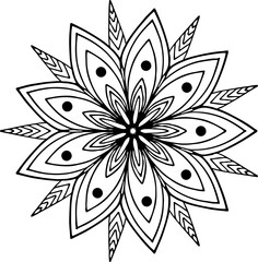 Mandala Circle Line Art Ornament Element