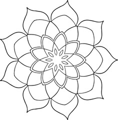 Mandala Circle Line Art Ornament Element