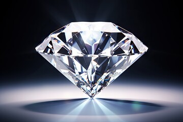 High quality diamond on a white background