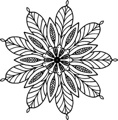 Mandala Circle Line Art Ornament Element
