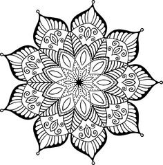 Mandala Circle Line Art Ornament Element