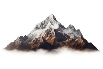 Isolated white background mountain