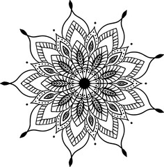 Mandala Circle Line Art Ornament Element