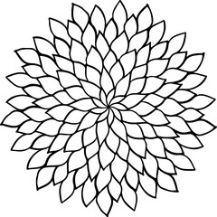 Mandala Circle Line Art Ornament Element
