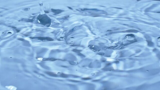 Water Surface Waving Close-up Seamless. Blue Water Flowing