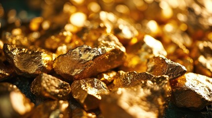 Pure gold. Gold nuggets
