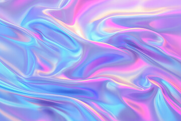Obraz premium A Colorful Psychedelic Abstract Background, Bathed in Pastel Waves of Illuminating Hues, Creating a Mesmerizing Visual Symphony Holographic Neon Dreams