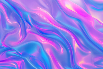 Obraz premium A Colorful Psychedelic Abstract Background, Bathed in Pastel Waves of Illuminating Hues, Creating a Mesmerizing Visual Symphony Holographic Neon Dreams