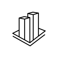 Smart city outline icons, minimalist vector illustration ,simple transparent graphic element .Isolated on white background