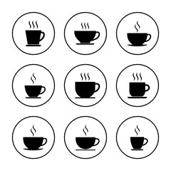 Obraz premium coffee cup icon vector. cup a coffee sign and symbol